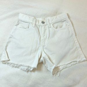 Old Navy Girls White Denim Button Zip Closure Shorts